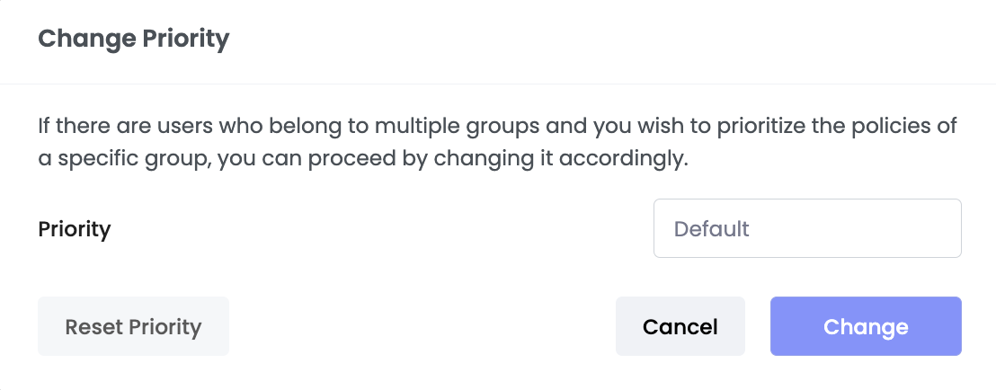 Group Priority Level